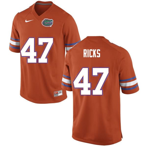 NCAA Florida Gators Isaac Ricks Men's #47 Nike Orange Stitched Authentic College Football Jersey NNV5364YY